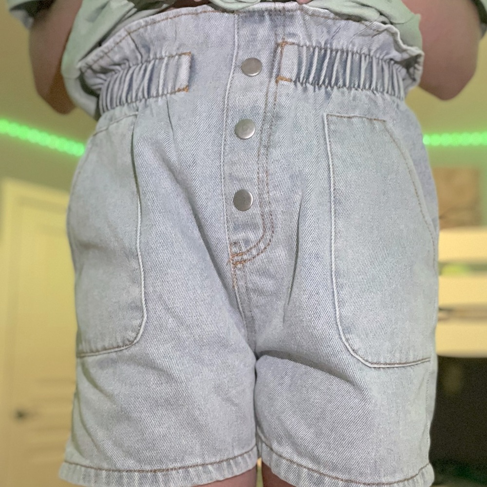 This is SHEIN jean shorts. They are baggy at the bottom.